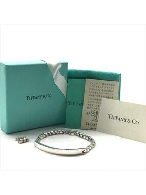 Tiffany & Co Venetian Link ID Bracelet Silver Bangle